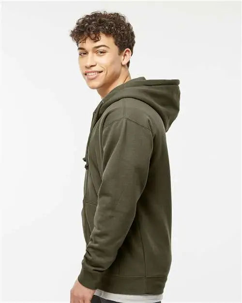 Independent Trading Co. Ind4000z Heavyweight Full-zip Hooded Sweatshirt - Army