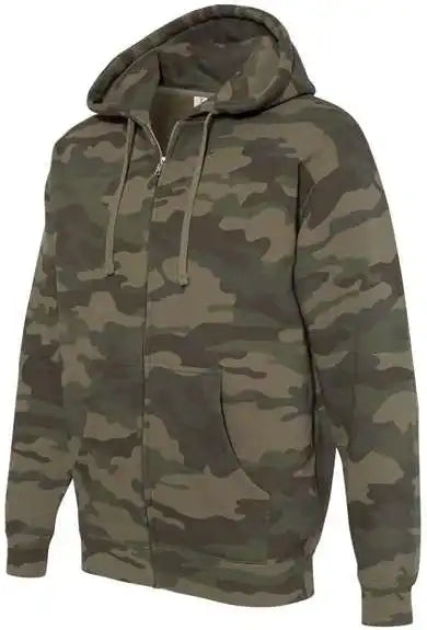 Independent Trading co Ind4000z Heavyweight Full-zip Hooded Sweatshirt - Forest Camo