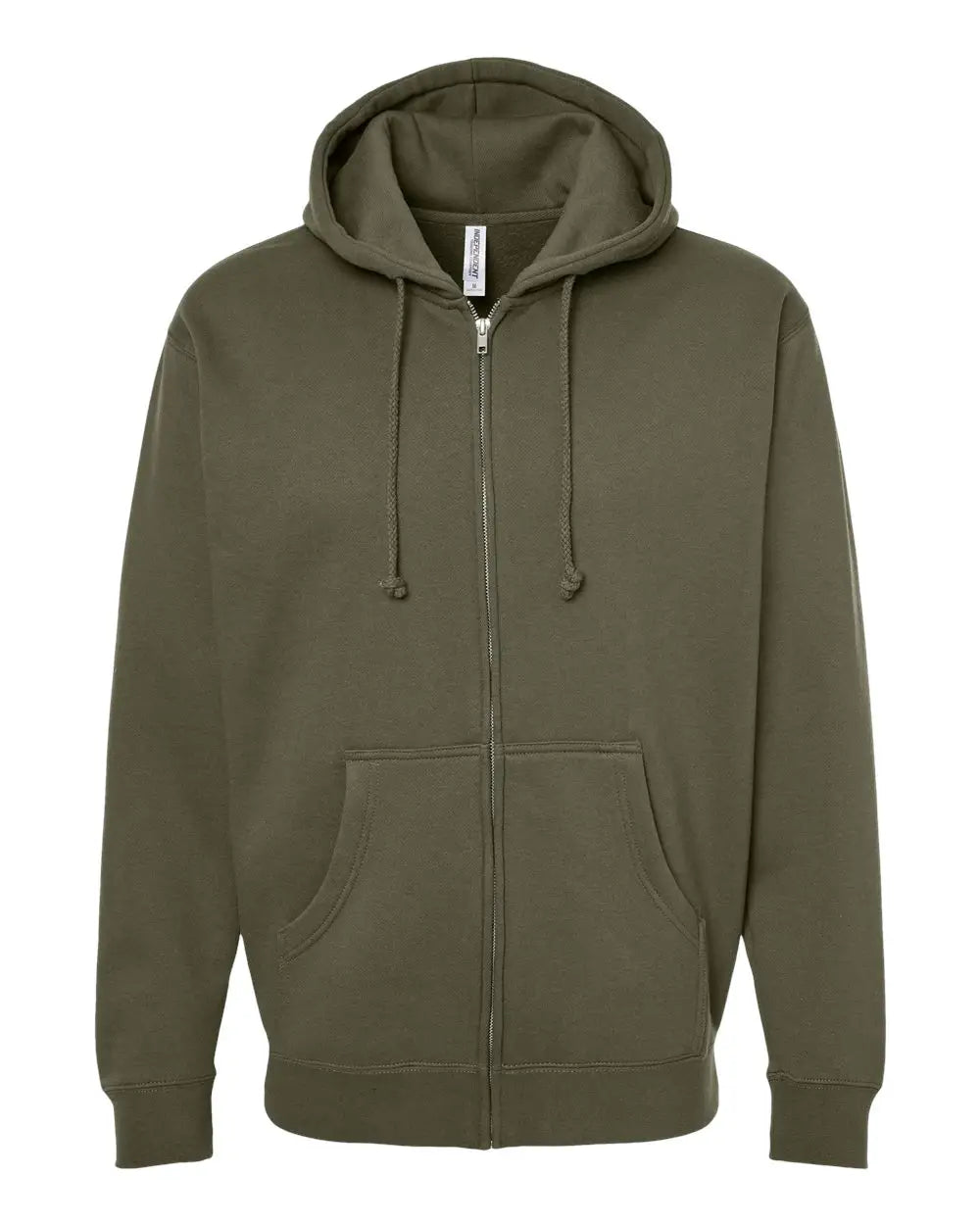 Independent Trading Co. Ind4000z Heavyweight Full-zip Hooded Sweatshirt - Army - Olive / Xs