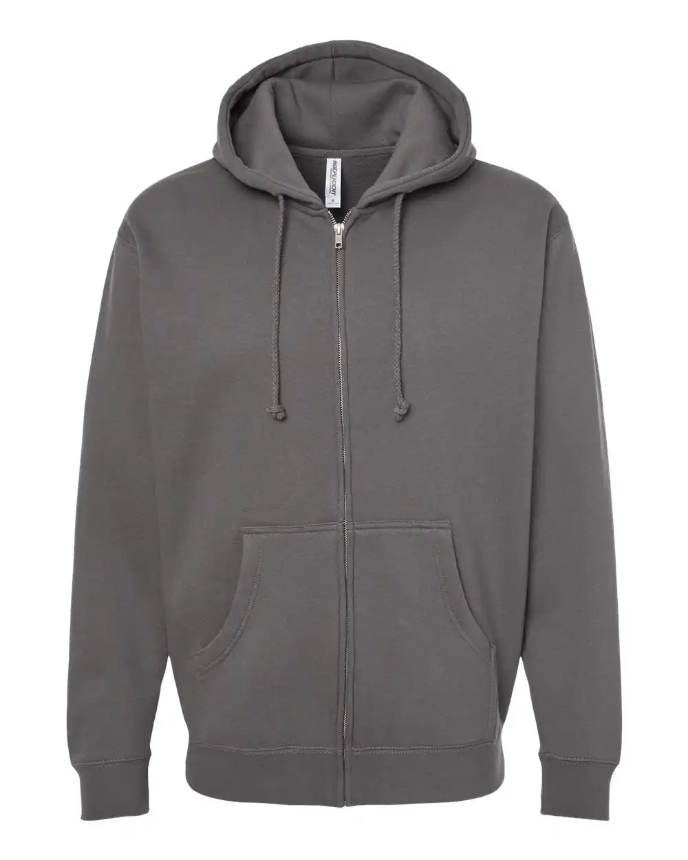 Independent Trading Co. Ind4000z Heavyweight Full-zip Hooded Sweatshirt - Solid Charcoal - Xs