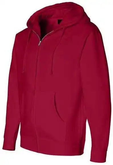Independent Trading co Ind4000z Heavyweight Full Zip Hooded Sweatshirt Red