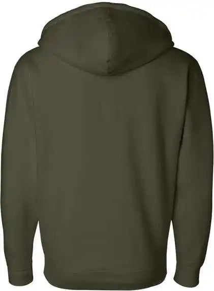 Independent Trading co Ind4000z Heavyweight Full Zip Hooded Sweatshirt Army