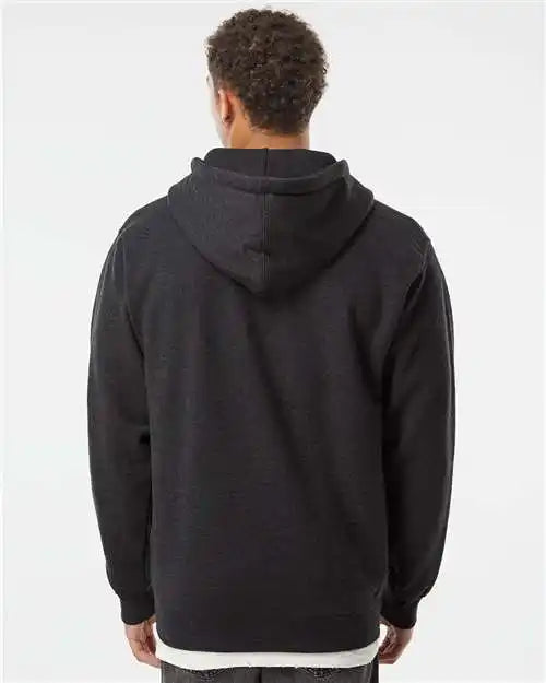 Independent Trading Co. Ind4000z Heavyweight Full-zip Hooded Sweatshirt - Charcoal Heather