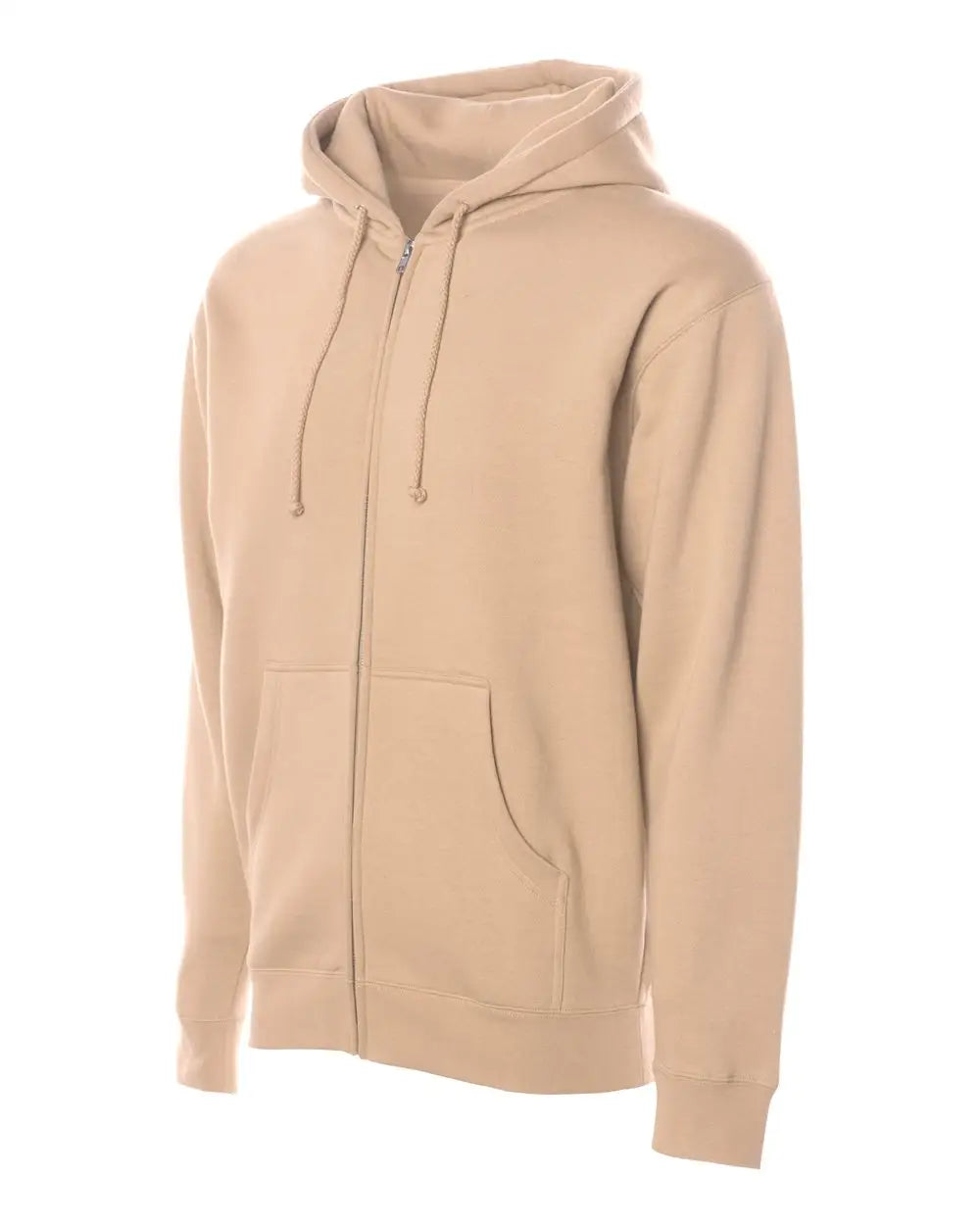 Independent Trading Co. Ind4000z Heavyweight Full-zip Hooded Sweatshirt - Sandstone - Gray / Xs
