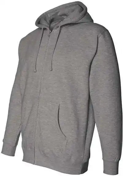 Independent Trading co Ind4000z Heavyweight Full Zip Hooded Sweatshirt Gunmetal Heather