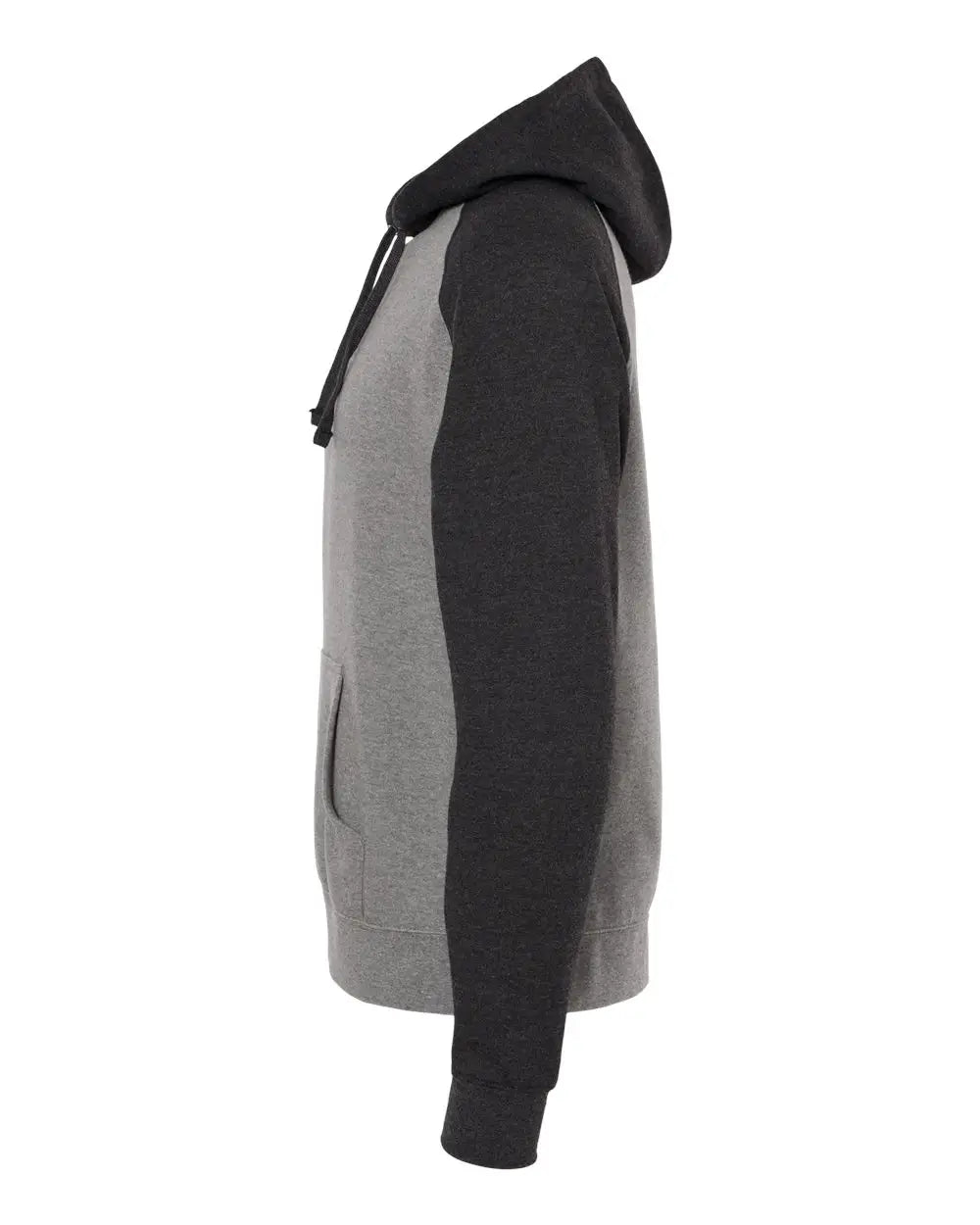 Independent Trading Co. Ind40rp Raglan Hooded Sweatshirt - Gunmetal Heather Charcoal