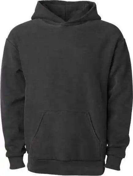 Independent Trading co Ind420xd Mainstreet Hooded Sweatshirt Pigment Black