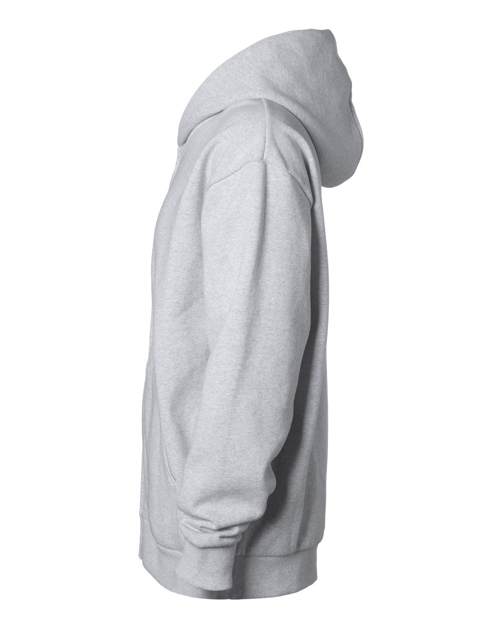Independent Trading Co. Ind420zip Unisex Mainstreet Heavyweight Full-zip Hooded Sweatshirt - Grey Heather