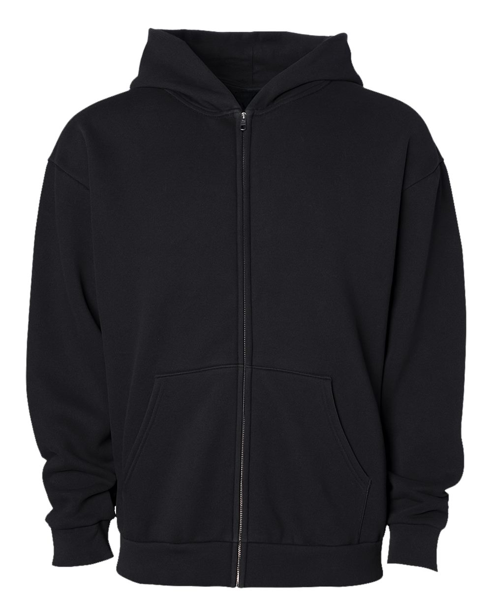 Independent Trading Co. Ind420zip Unisex Mainstreet Heavyweight Full-zip Hooded Sweatshirt - Black