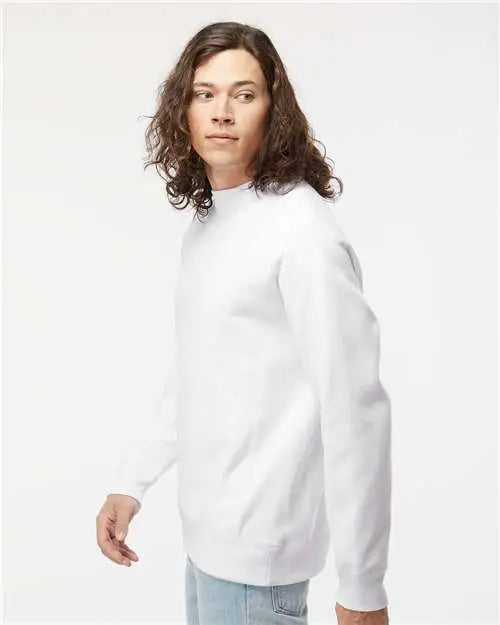 Independent Trading Co. Ind5000c Legend - Premium Heavyweight Cross-grain Crewneck Sweatshirt - White