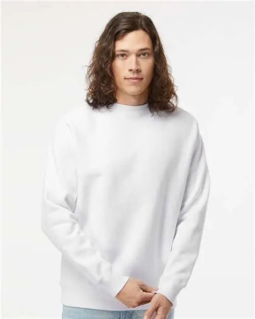 Independent Trading Co. Ind5000c Legend - Premium Heavyweight Cross-grain Crewneck Sweatshirt - White