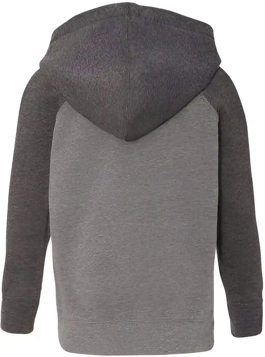 Independent Trading co Prm10tsb Toddler Special Blend Raglan Hooded Sweatshirt Nickel Carbon