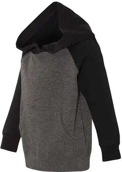 Independent Trading co Prm10tsb Toddler Special Blend Raglan Hooded Sweatshirt - Carbon Black