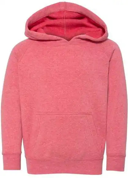 Independent Trading co Prm10tsb Toddler Special Blend Raglan Hooded Sweatshirt Pomegranate