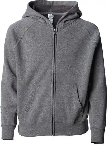 Independent Trading co Prm10tsbz Toddler Lightweight Special Blend Raglan Zip Hood Nickel