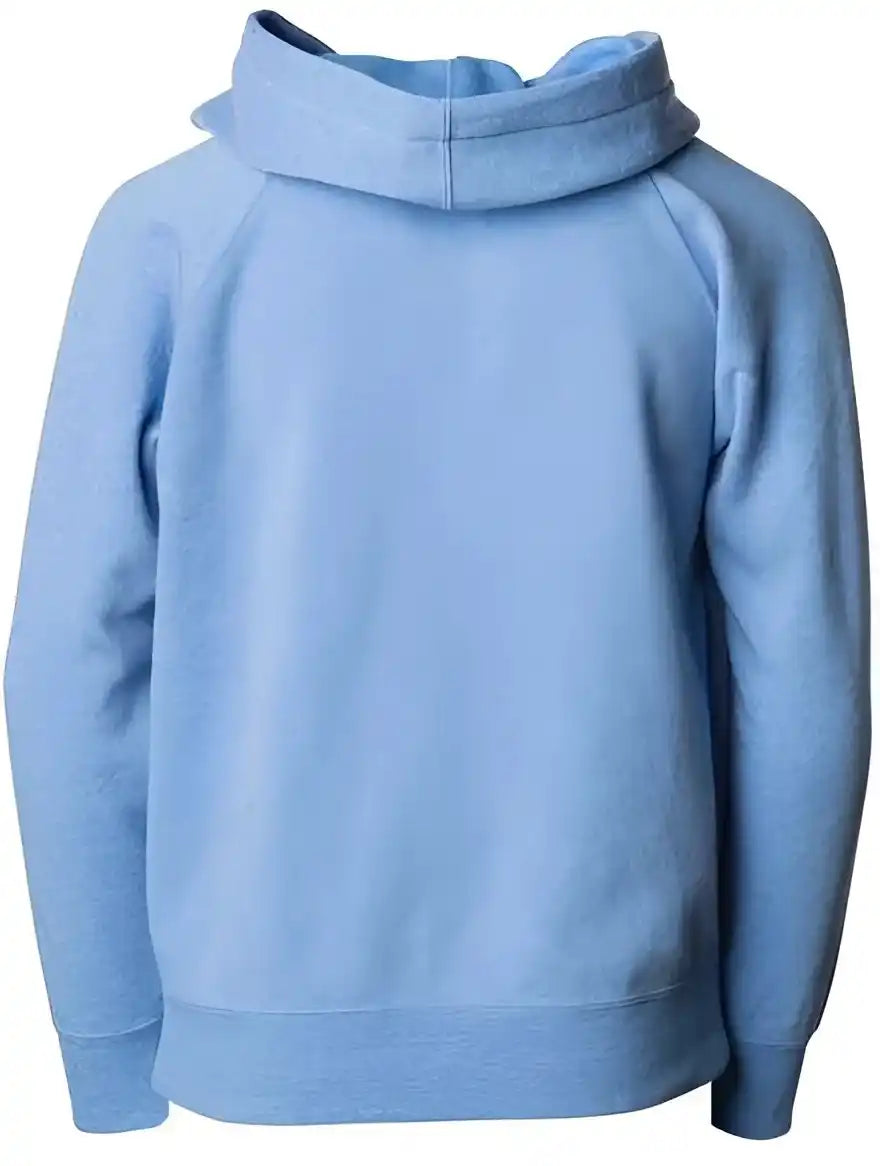 Independent Trading co Prm10tsbz Toddler Lightweight Special Blend Raglan Zip Hood - Pacific