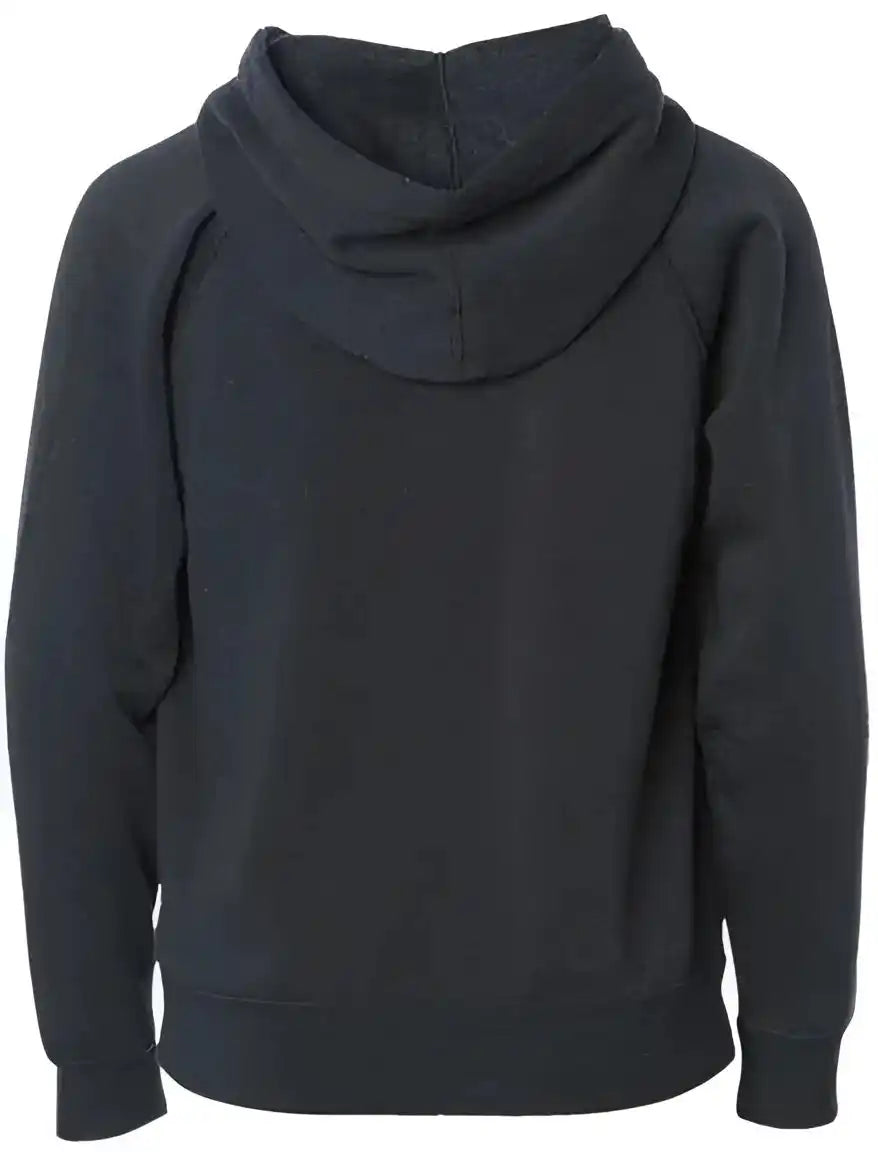 Independent Trading co Prm10tsbz Toddler Lightweight Special Blend Raglan Zip Hood - Black