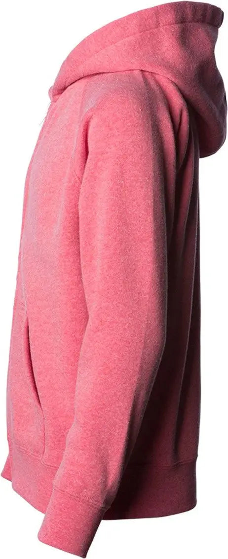 Independent Trading Co. Prm10tsbz Toddler Lightweight Special Blend Raglan Zip Hood - Pomegranate - Cardinal / 2t