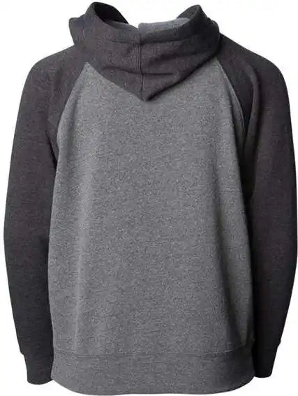 Independent Trading co Prm10tsbz Toddler Lightweight Special Blend Raglan Zip Hood - Nickel Carbon