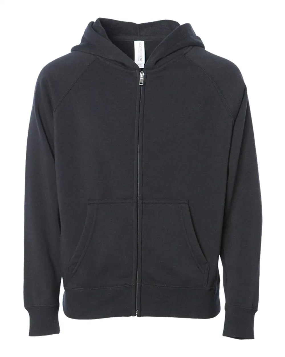 Independent Trading Co. Prm10tsbz Toddler Lightweight Special Blend Raglan Zip Hood - Black