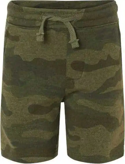 Independent Trading co Prm11srt Toddler Lightweight Special Blend Sweatshorts - Forest Camo Heather