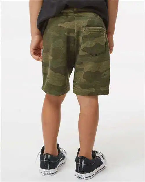 Independent Trading co Prm11srt Toddler Lightweight Special Blend Sweatshorts - Forest Camo Heather