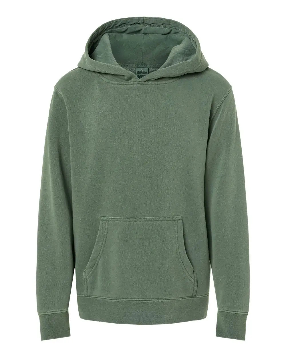 Independent Trading Co. Prm1500y Youth Midweight Pigment-dyed Hooded Sweatshirt - Pigment Alpine Green - Forest / Xs