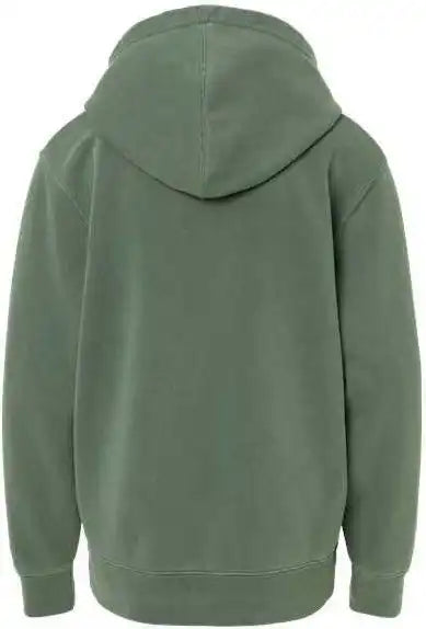 Independent Trading co Prm1500y Youth Midweight Pigment Dyed Hooded Sweatshirt Alpine Green