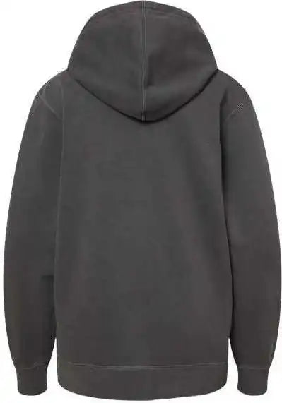 Independent Trading co Prm1500y Youth Midweight Pigment Dyed Hooded Sweatshirt Black