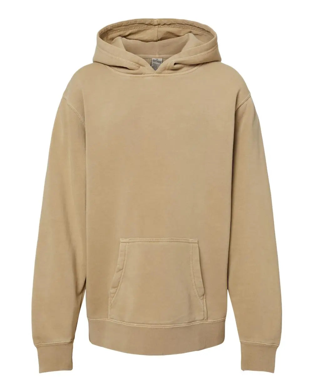Independent Trading Co. Prm1500y Youth Midweight Pigment-dyed Hooded Sweatshirt - Pigment Sandstone - Sand / Xs
