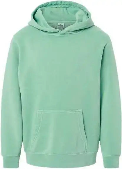 Independent Trading co Prm1500y Youth Midweight Pigment Dyed Hooded Sweatshirt Mint