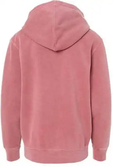 Independent Trading co Prm1500y Youth Midweight Pigment-dyed Hooded Sweatshirt - Pigment Maroon
