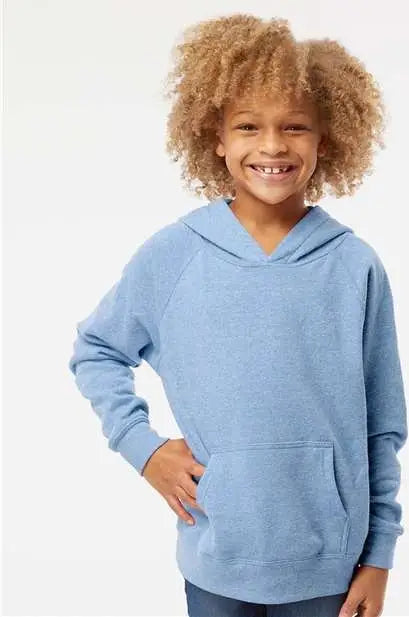 Independent Trading Co. Prm15ysb Youth Lightweight Special Blend Raglan Hooded Sweatshirt - Pacific