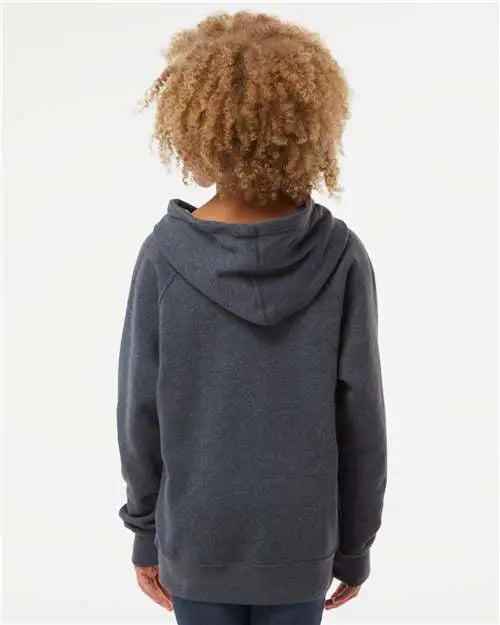 Independent Trading Co. Prm15ysb Youth Lightweight Special Blend Raglan Hooded Sweatshirt - Midnight Navy