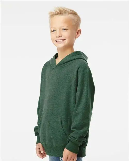 Independent Trading Co. Prm15ysb Youth Lightweight Special Blend Raglan Hooded Sweatshirt - Moss