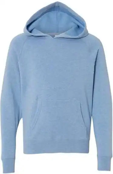 Independent Trading co Prm15ysb Youth Special Blend Raglan Hooded Sweatshirt Pacific