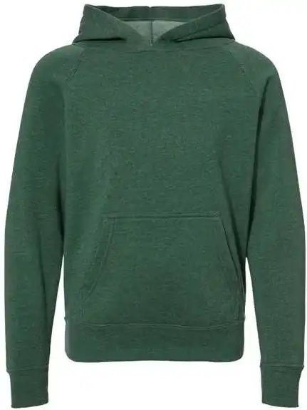 Independent Trading co Prm15ysb Youth Special Blend Raglan Hooded Sweatshirt - Moss