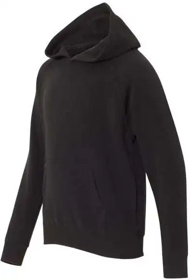 Independent Trading co Prm15ysb Youth Special Blend Raglan Hooded Sweatshirt - Black