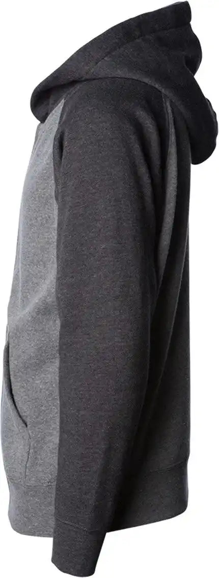 Independent Trading Co. Prm15ysbz Youth Lightweight Special Blend Raglan Zip Hood - Nickel Carbon - Nickel/ / Xs