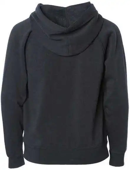 Independent Trading co Prm15ysbz Youth Lightweight Special Blend Raglan Zip Hood Black