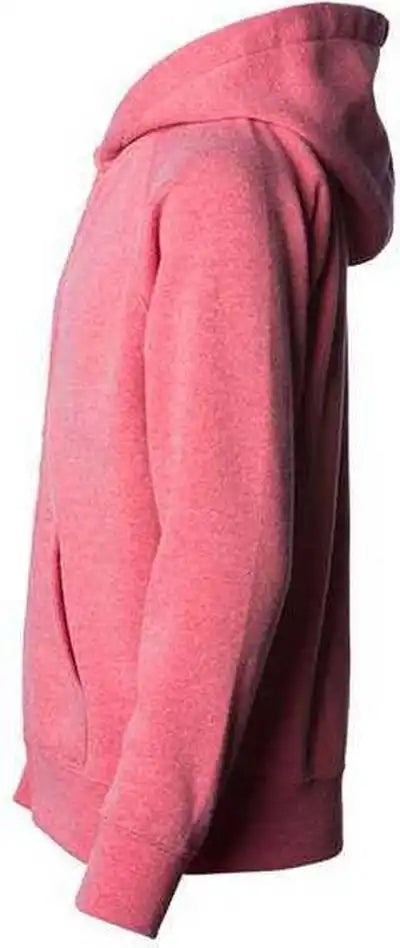 Independent Trading co Prm15ysbz Youth Lightweight Special Blend Raglan Zip Hood Pomegranate