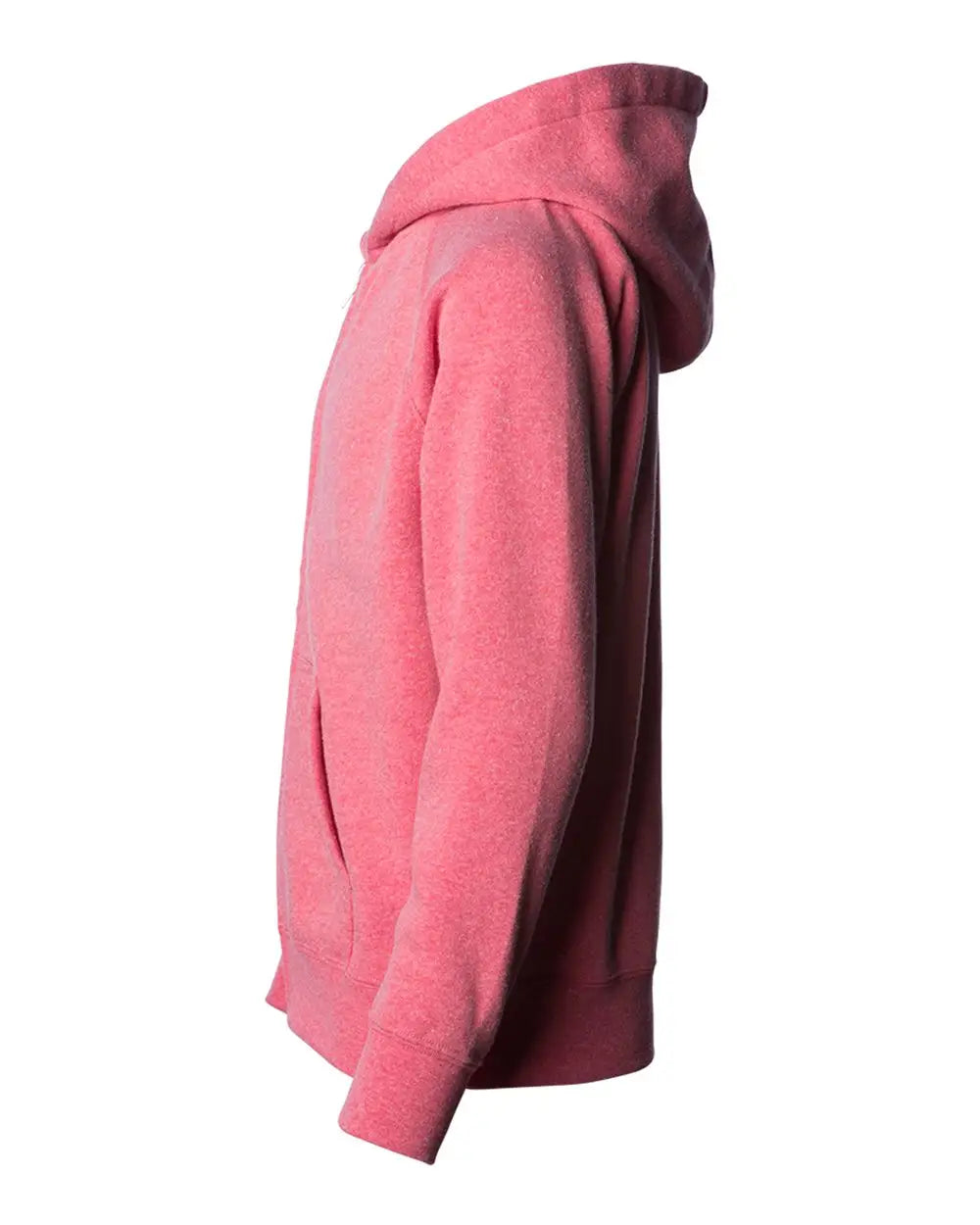 Independent Trading Co. Prm15ysbz Youth Lightweight Special Blend Raglan Zip Hood - Pomegranate - Cardinal / Xs