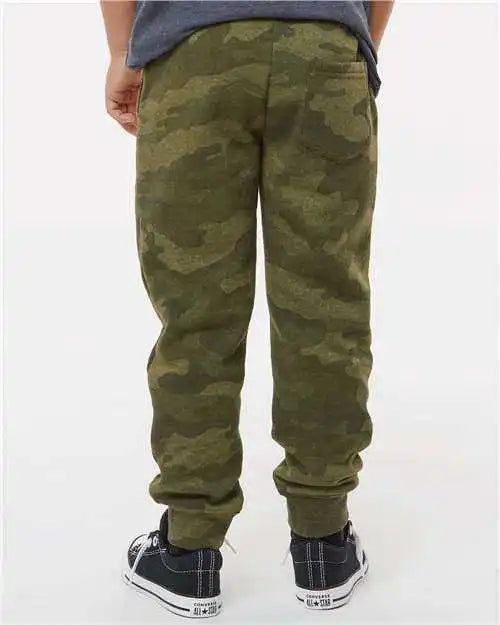 Independent Trading co Prm16pnt Youth Lightweight Special Blend Sweatpants - Forest Camo Heather
