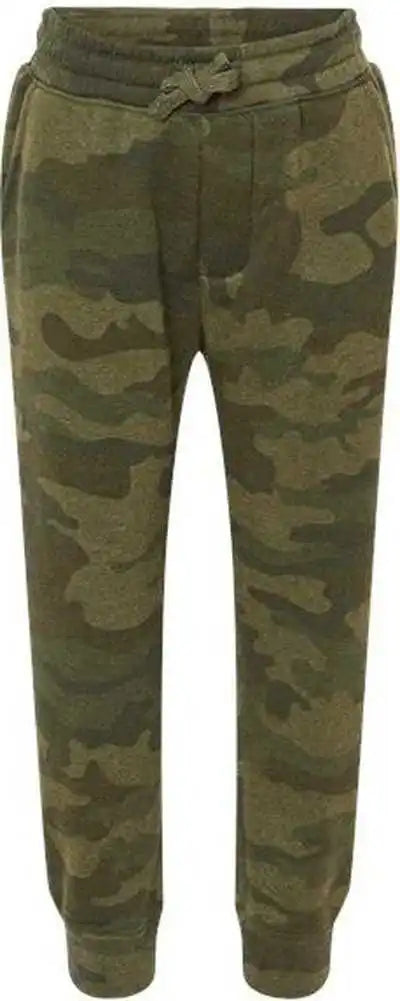 Independent Trading co Prm16pnt Youth Lightweight Special Blend Sweatpants - Forest Camo Heather