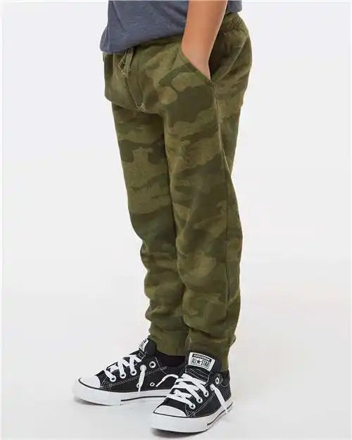 Independent Trading co Prm16pnt Youth Lightweight Special Blend Sweatpants - Forest Camo Heather
