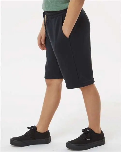 Independent Trading Co. Prm16srt Youth Lightweight Special Blend Fleece Shorts - Black