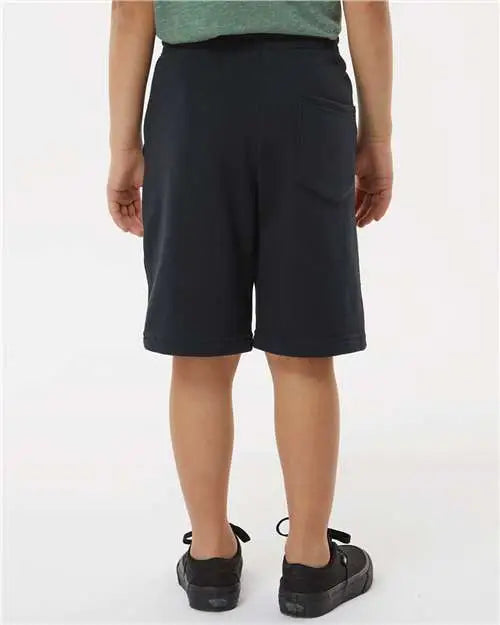 Independent Trading Co. Prm16srt Youth Lightweight Special Blend Fleece Shorts - Black