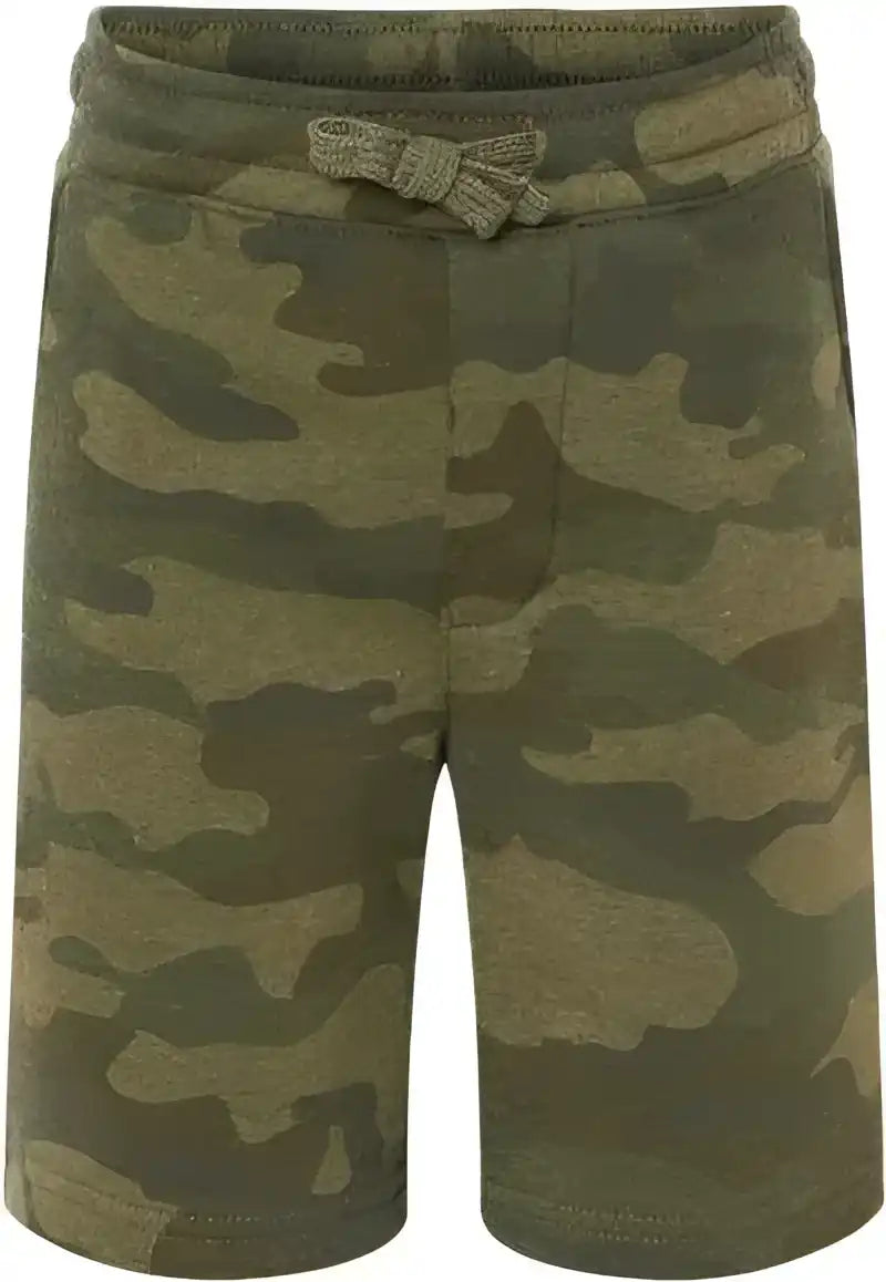 Independent Trading co Prm16srt Youth Lightweight Special Blend Sweatshorts - Forest Camo Heather