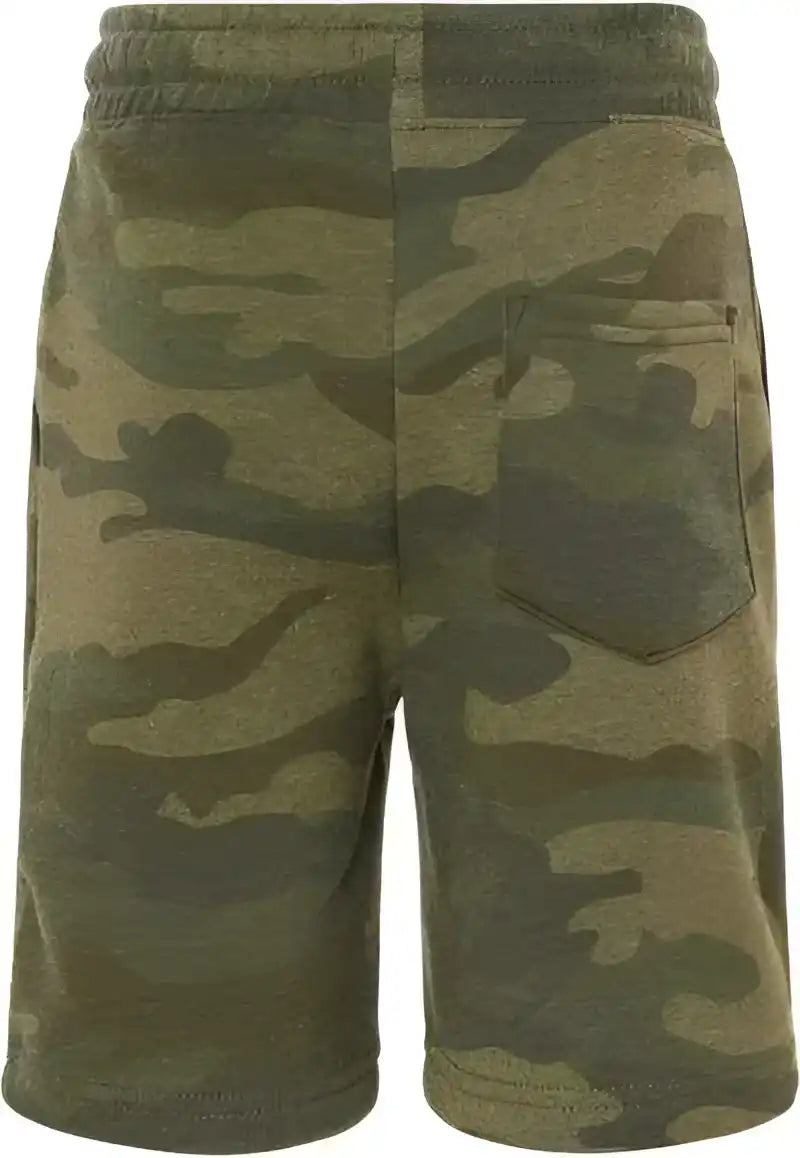 Independent Trading co Prm16srt Youth Lightweight Special Blend Sweatshorts - Forest Camo Heather