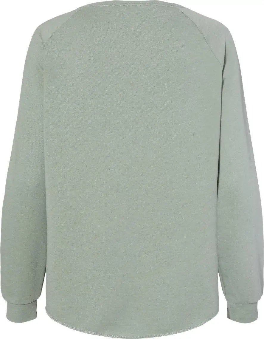 Independent Trading Co. Prm2000 Women’s California Wave Wash Crewneck Sweatshirt - Sage - Blue / Xs